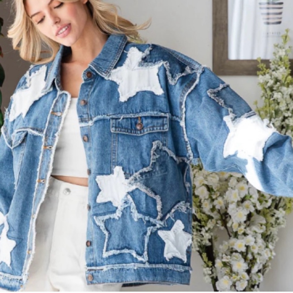 Oli & Hali Blue Star Patch Jean Jacket